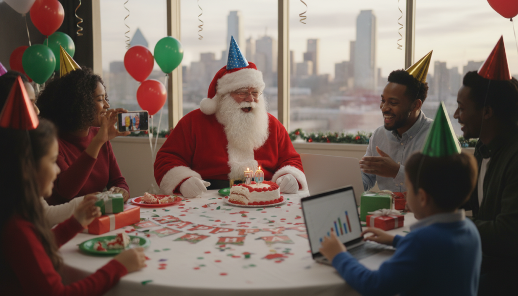 Santa birthday party DFW